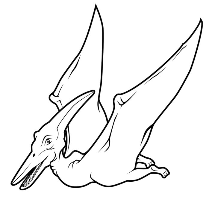 Çizmek Pterodaktil ücretsiz Boyama Sayfası