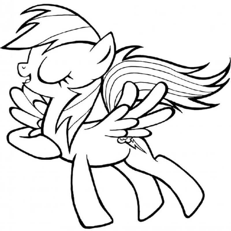 Çizmek Rainbow Dash ücretsiz yazdırılabilir Boyama Sayfası