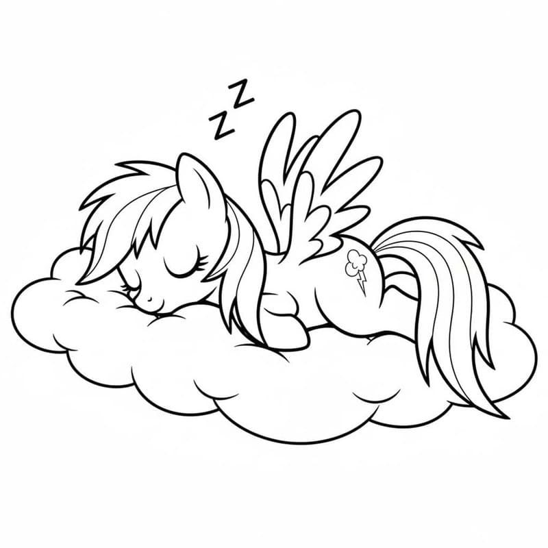 Çizmek Rainbow Dash Boyama Sayfası