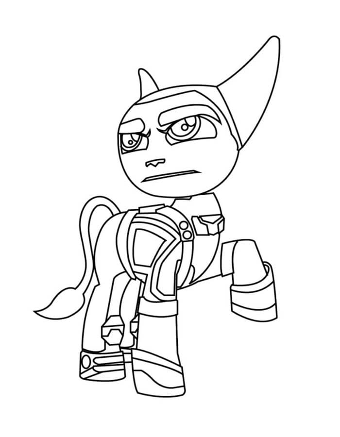Çizmek Ratchet ve Clank Temel Boyama Sayfası