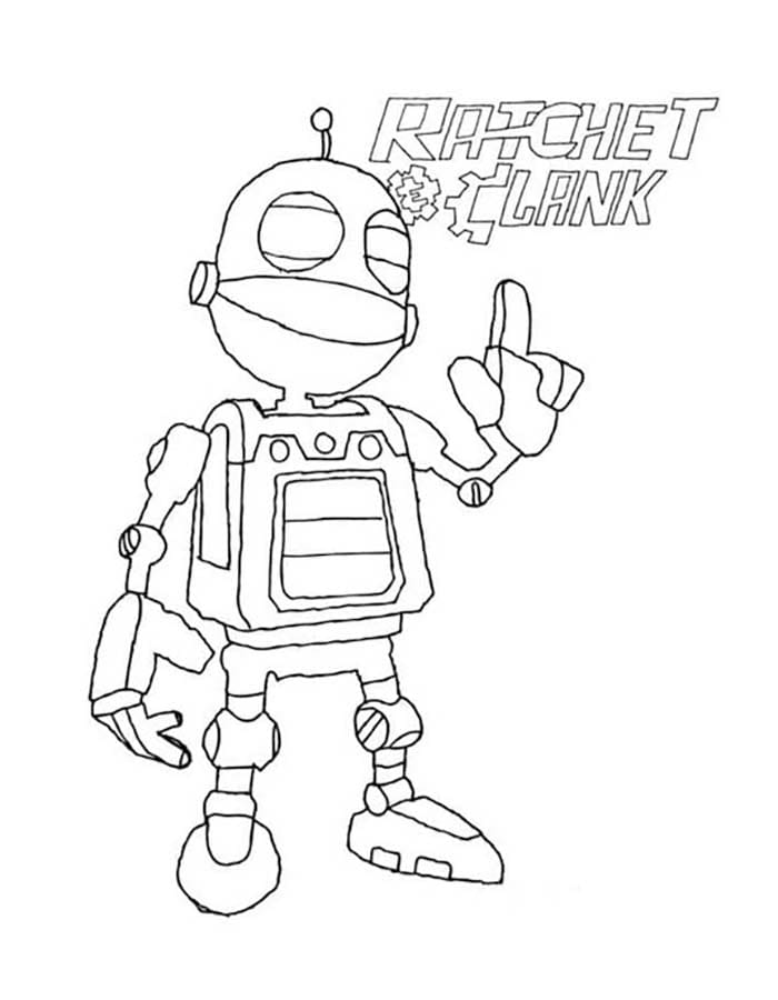 Çizmek Ratchet ve Clank ücretsiz yazdırılabilir Boyama Sayfası