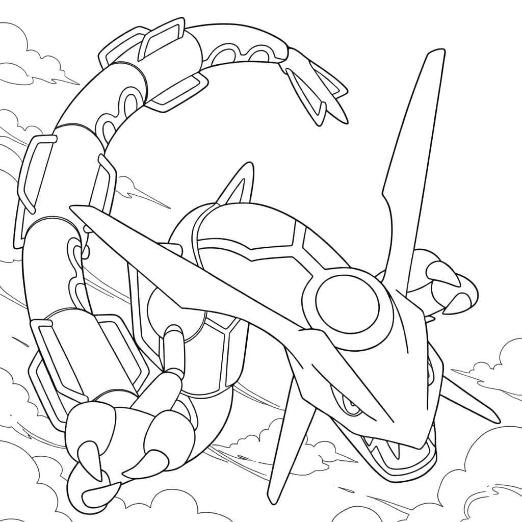 Çizmek Rayquaza Boyama Sayfası