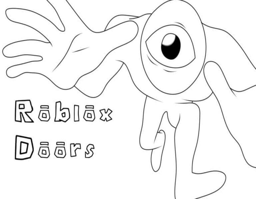 Çizmek Roblox Doors ücretsiz Boyama Sayfası