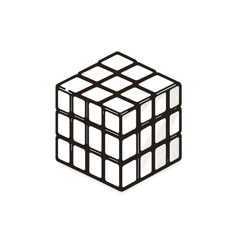 Çizmek Rubik 2 Boyama Sayfası