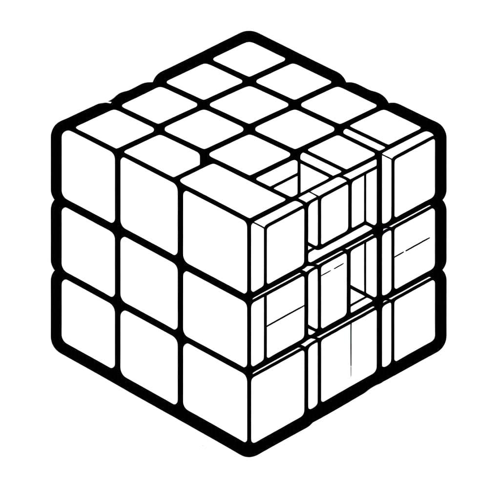 Çizmek Rubik 3 Boyama Sayfası