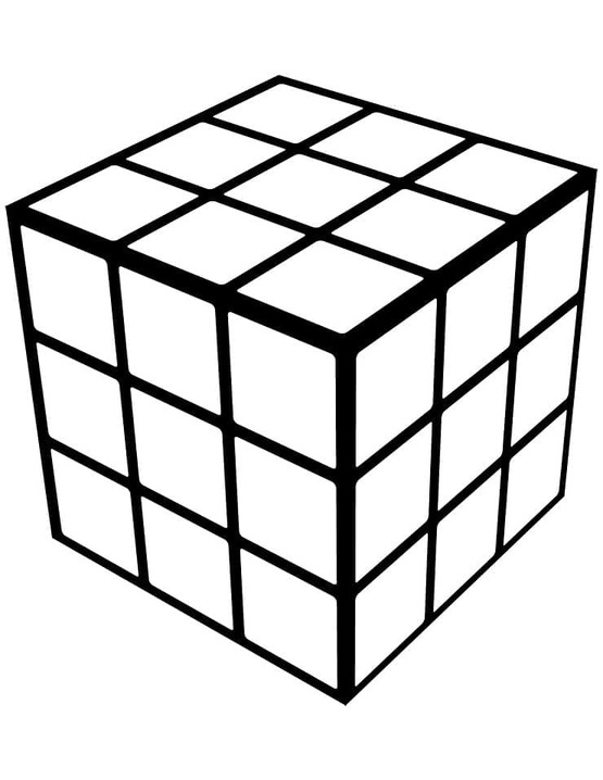 Çizmek Rubik 4 Boyama Sayfası