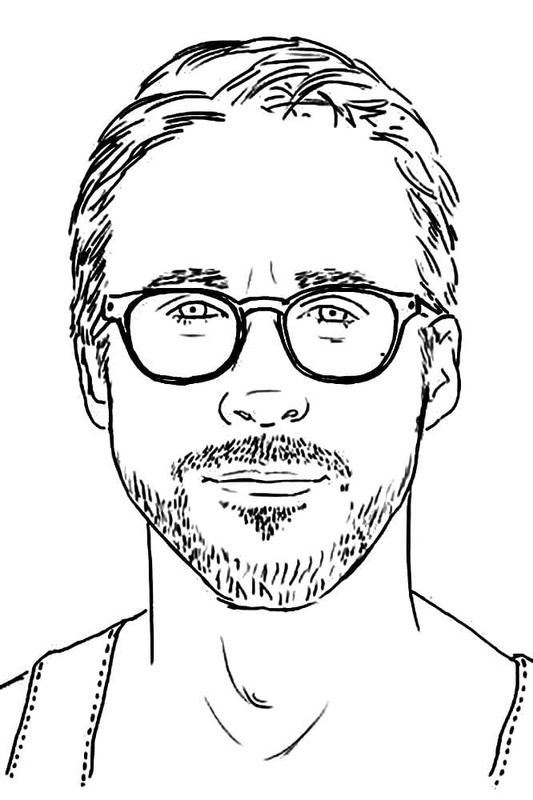Çizmek Ryan Gosling Boyama Sayfası