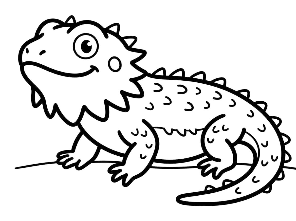 Çizmek Sakallı Ejderha ücretsiz Boyama Sayfası