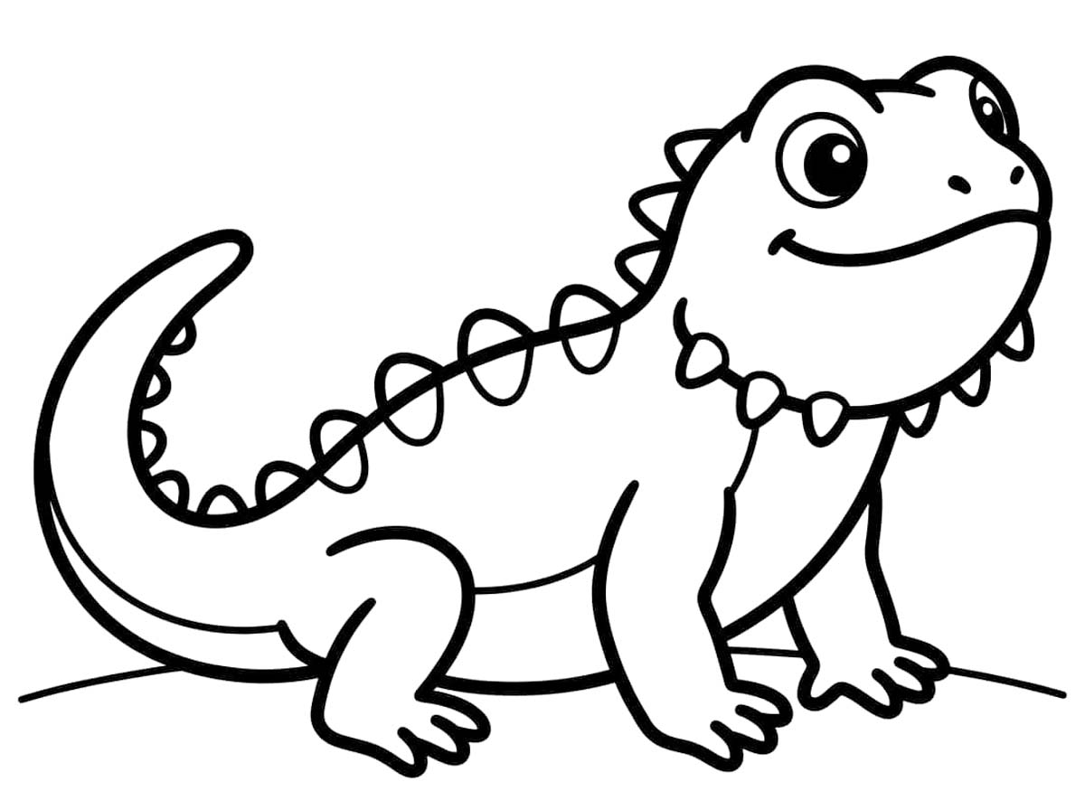 Çizmek Sakallı Ejderha Boyama Sayfası