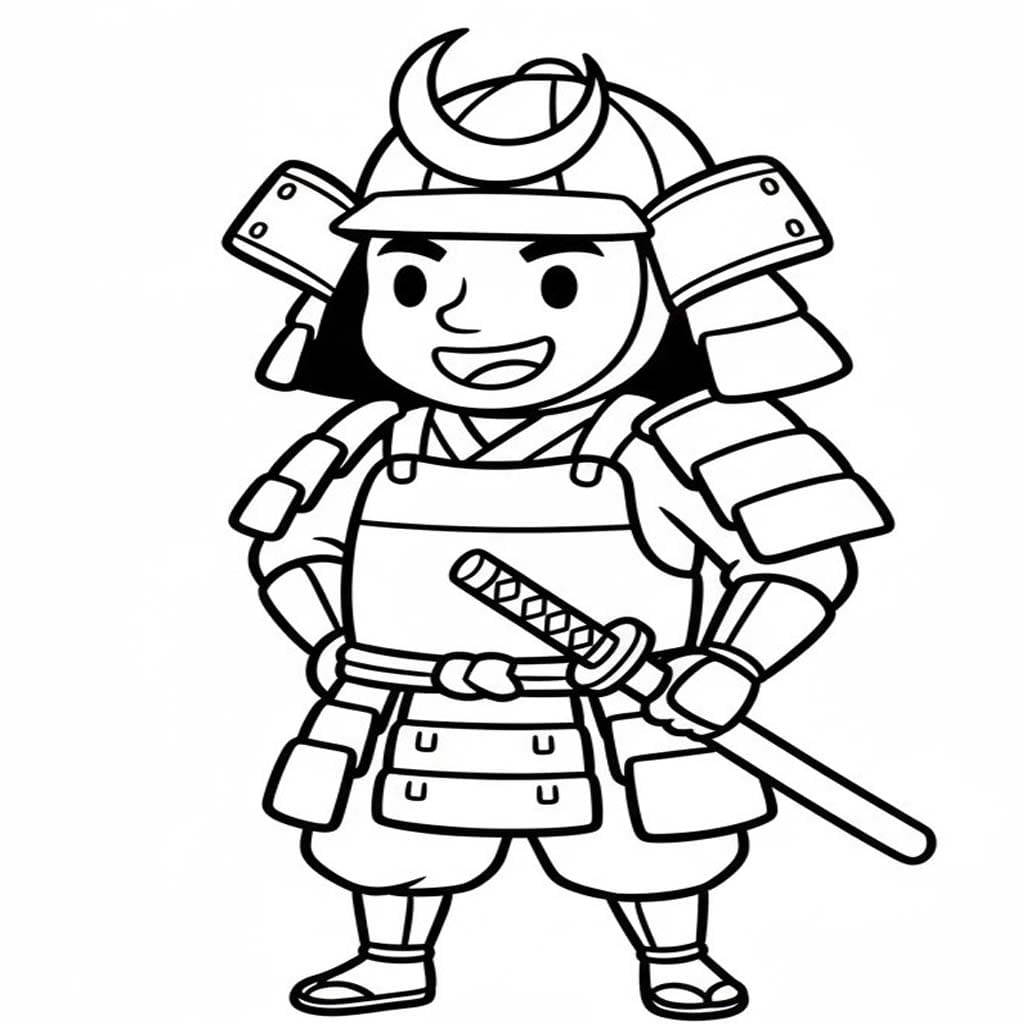 Çizmek Samuray Ücretsiz Yazdırılabilir Boyama Sayfası