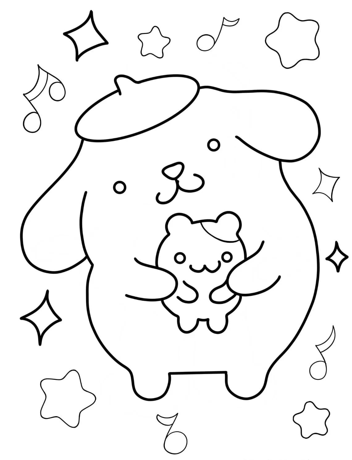 Çizmek Sanrio çocuklar için kolay Boyama Sayfası