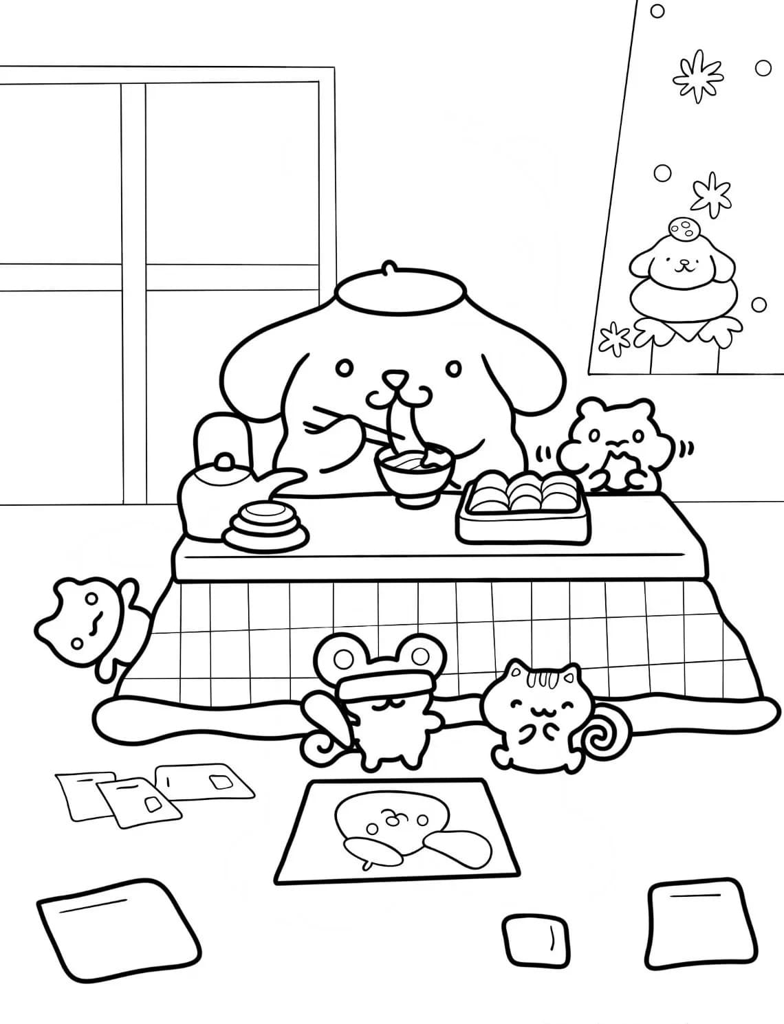 Çizmek Sanrio çocuklar için temel Boyama Sayfası