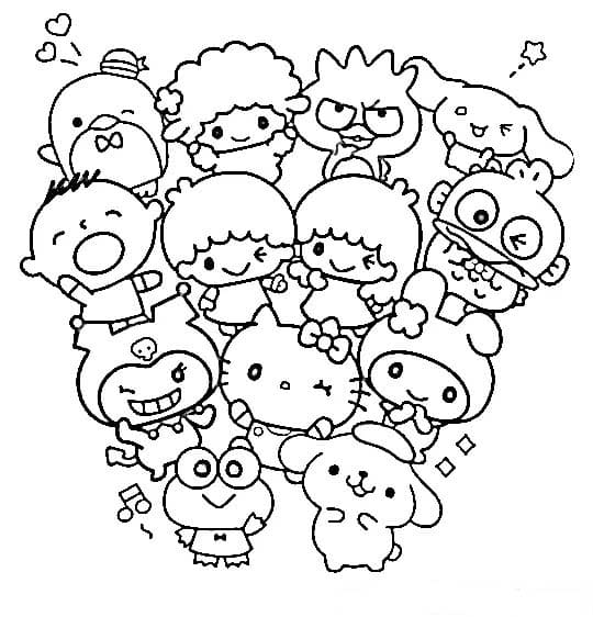 Çizmek Sanrio karakter Boyama Sayfası