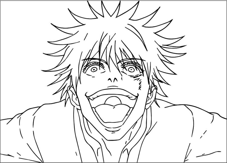Çizmek Satoru Gojo 1 Boyama Sayfası