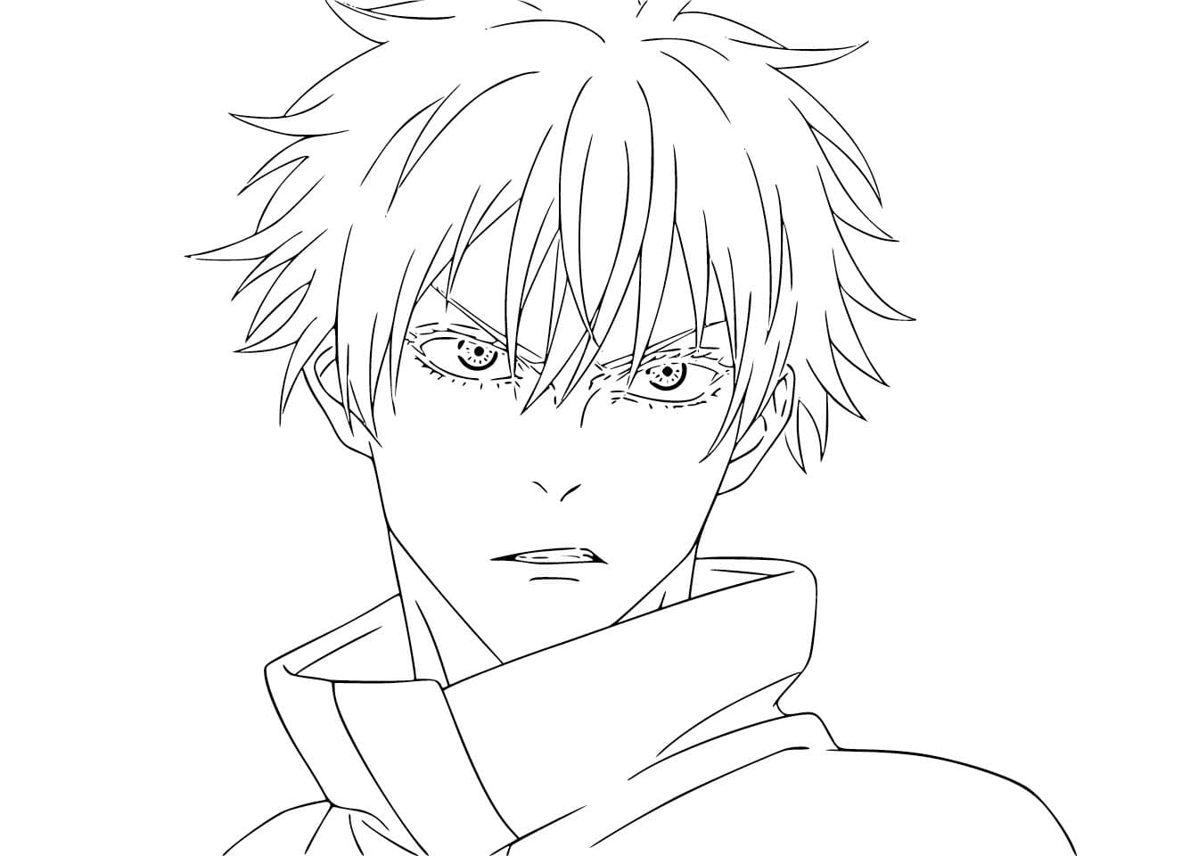 Çizmek Satoru Gojo 2 Boyama Sayfası
