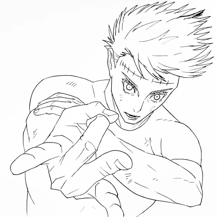 Çizmek Satoru Gojo 5 Boyama Sayfası
