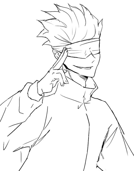 Çizmek Satoru Gojo 7 Boyama Sayfası