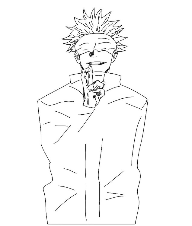 Çizmek Satoru Gojo Serin Boyama Sayfası