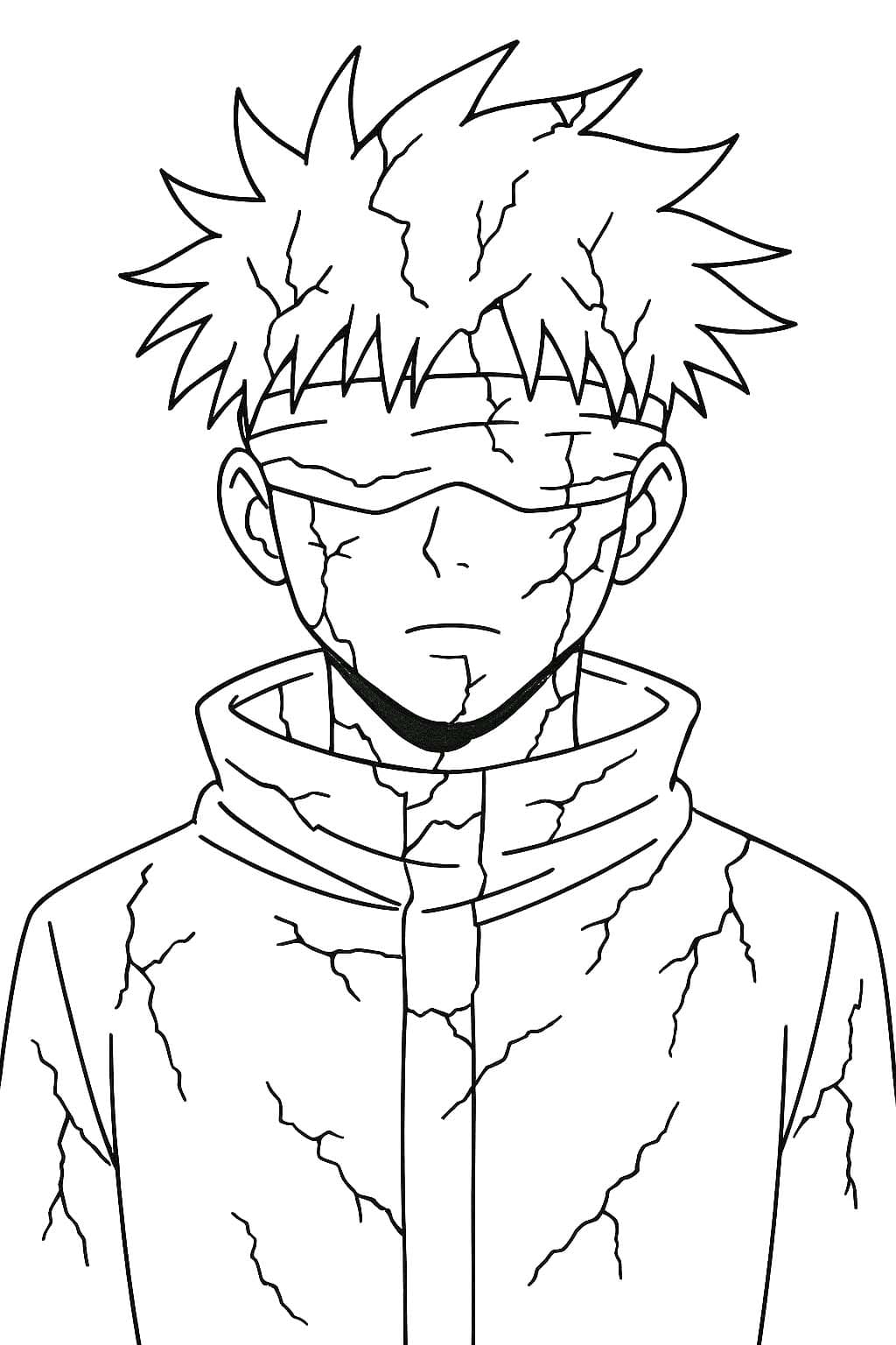 Çizmek Satoru Gojo Ücretsiz Boyama Sayfası