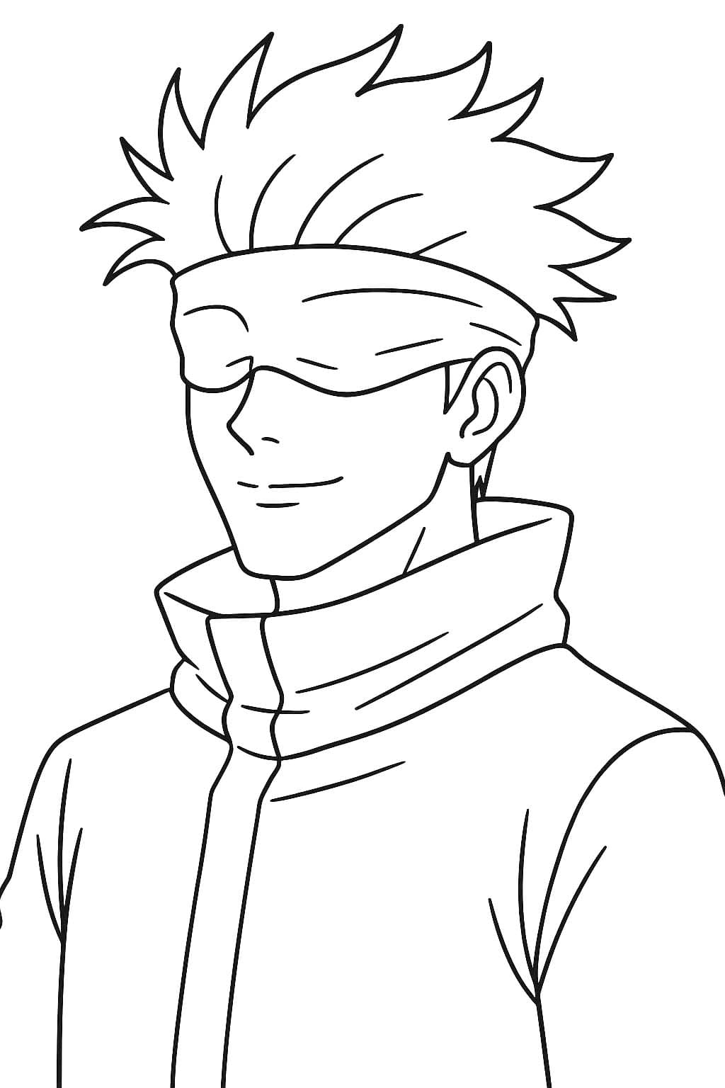 Çizmek Satoru Gojo Yazdırılabilir Boyama Sayfası