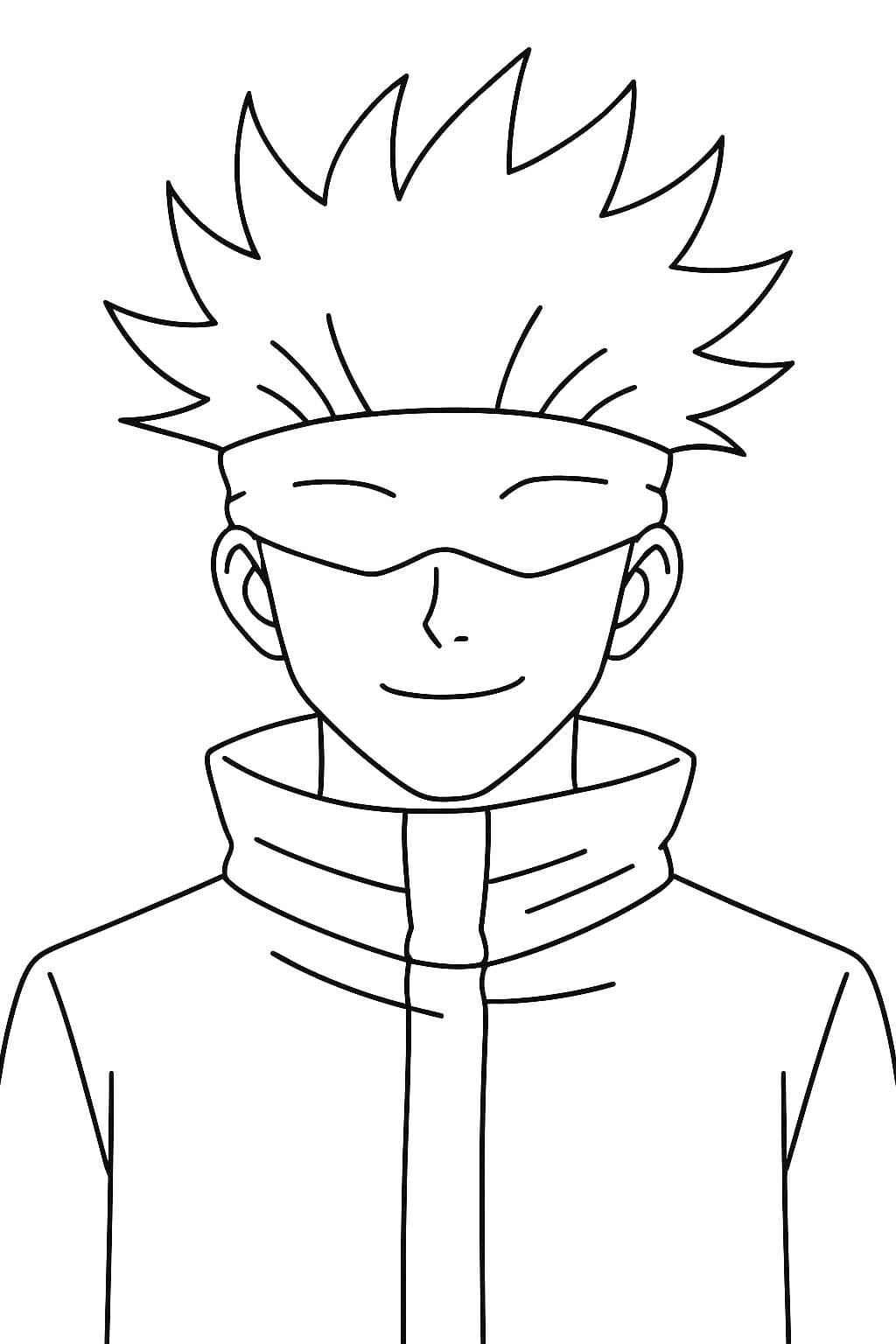 Çizmek Satoru Gojo çocuklar için Yazdırılabilir Boyama Sayfası