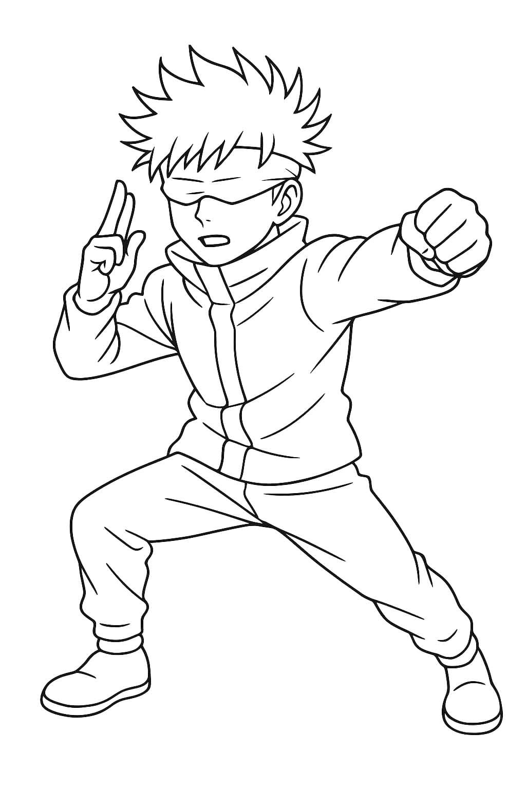 Çizmek Satoru Gojo temel Boyama Sayfası