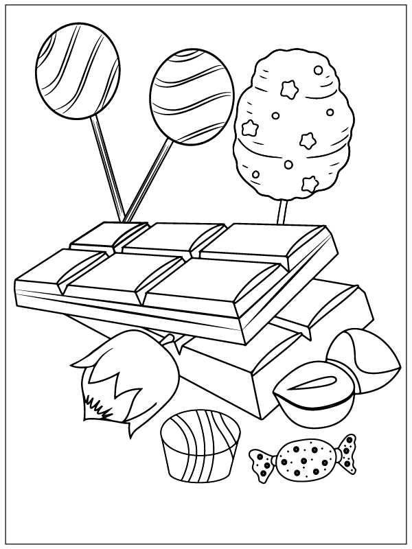 Çizmek Şeker 7 Boyama Sayfası