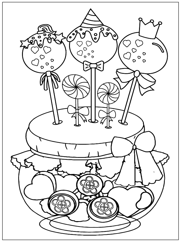 Çizmek Şeker 8 Boyama Sayfası