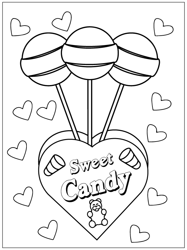 Çizmek Şeker temel Boyama Sayfası