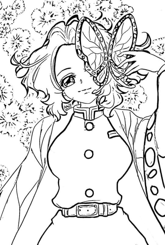 Çizmek Shinobu Kocho 2 Boyama Sayfası