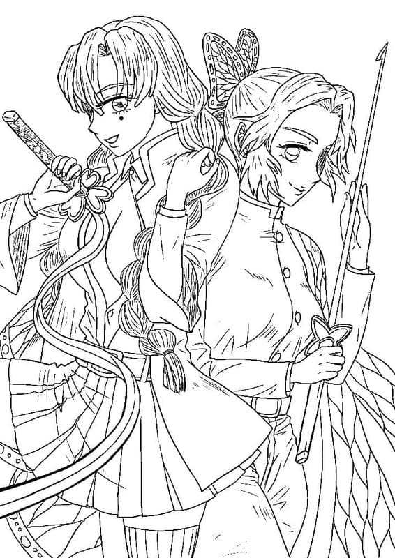 Çizmek Shinobu Kocho 7 Boyama Sayfası