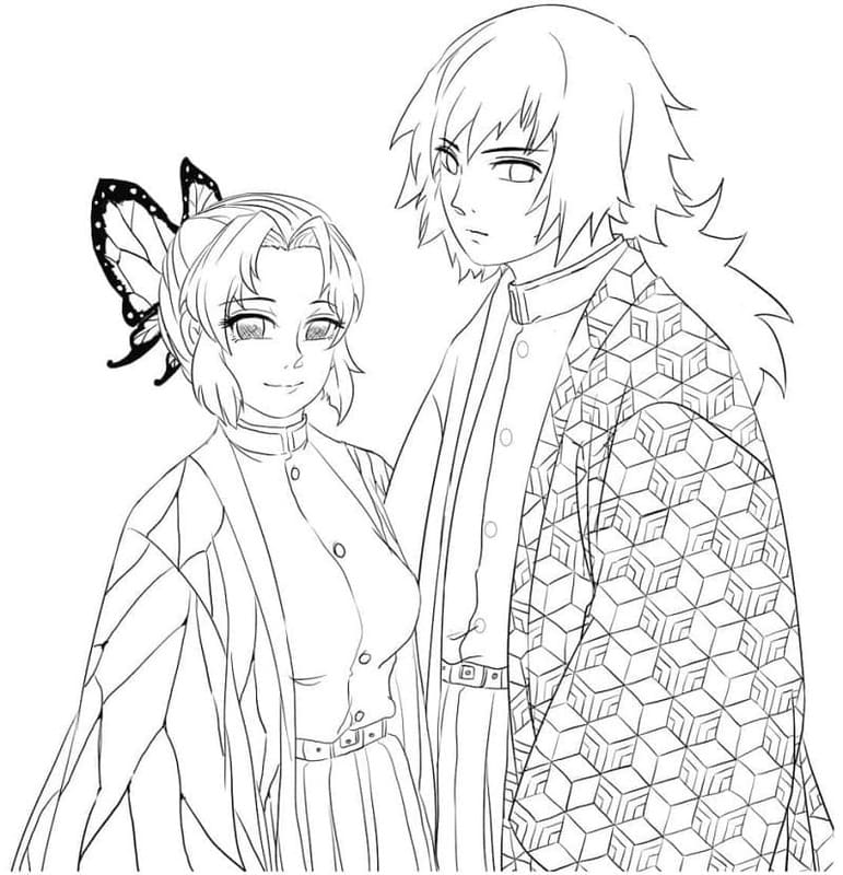 Çizmek Shinobu Kocho görüntü Boyama Sayfası