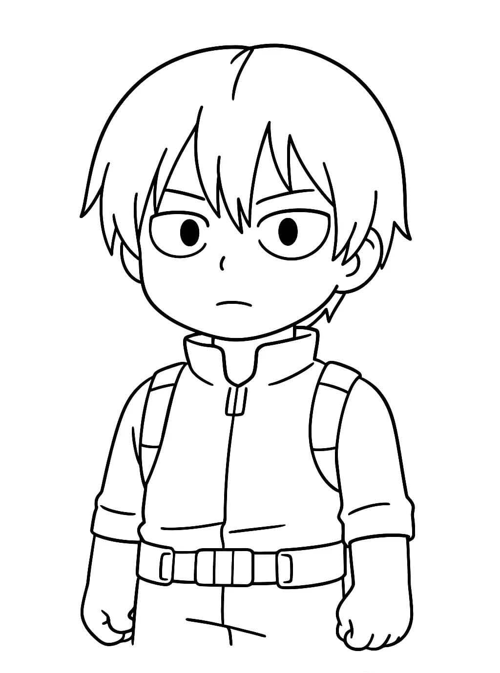 Çizmek Shoto Todoroki kolay Boyama Sayfası