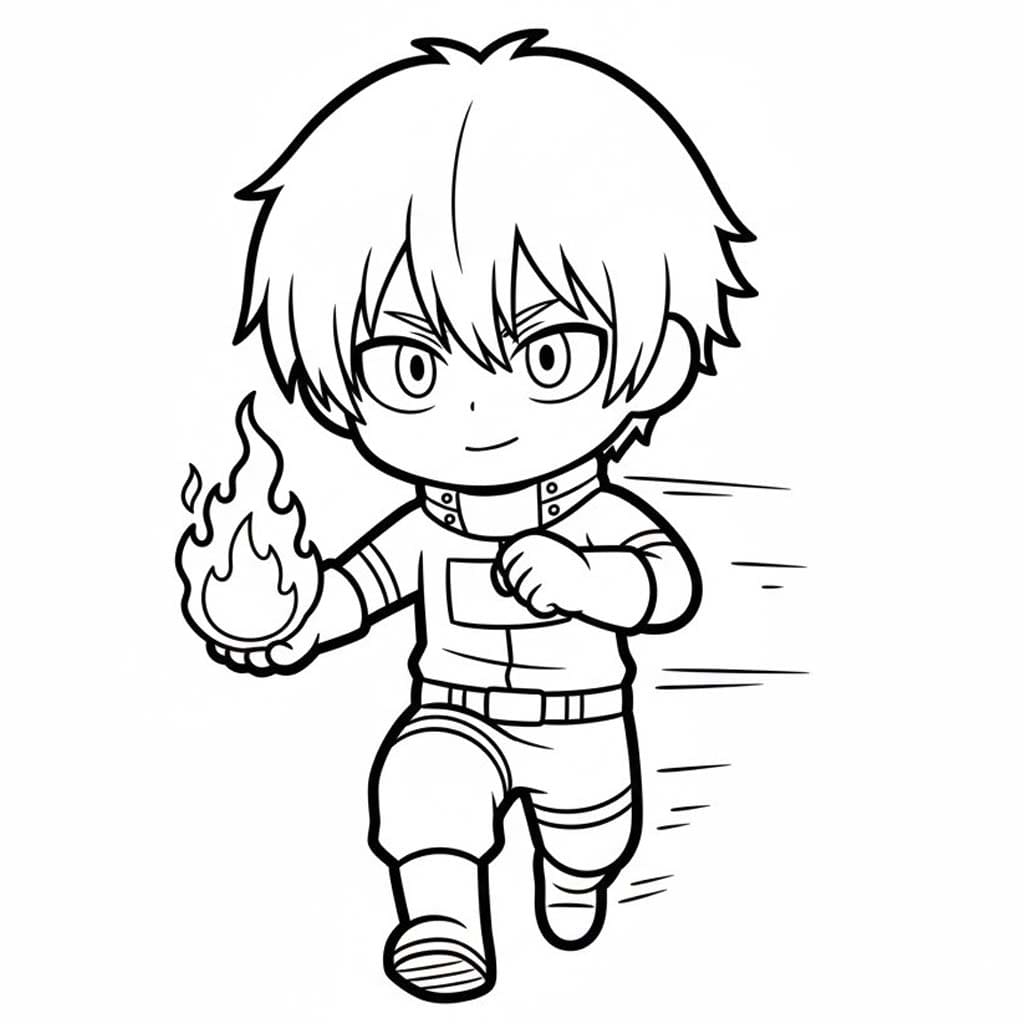 Çizmek Shoto Todoroki Boyama Sayfası