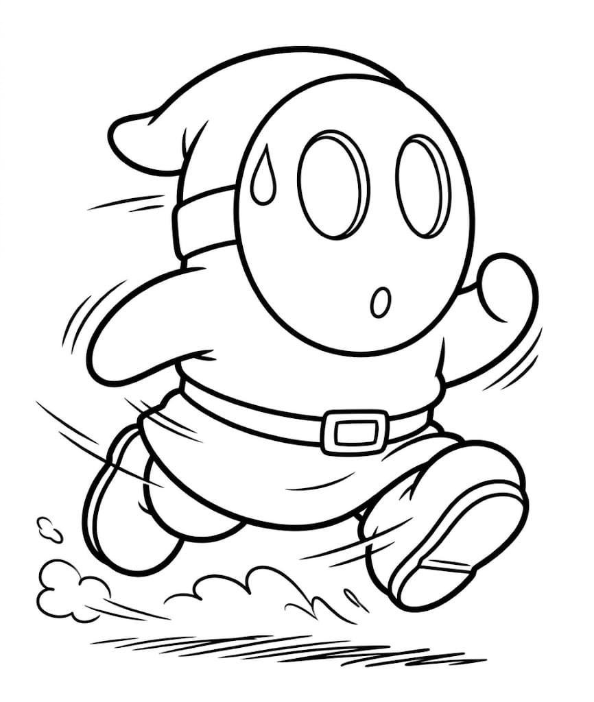 Çizmek Shy Guy ücretsiz yazdırılabilir Boyama Sayfası