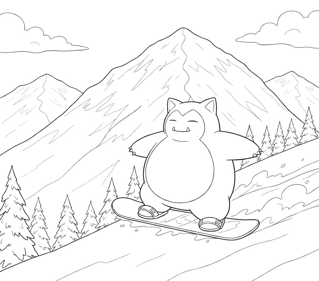Çizmek Snorlax temel Boyama Sayfası