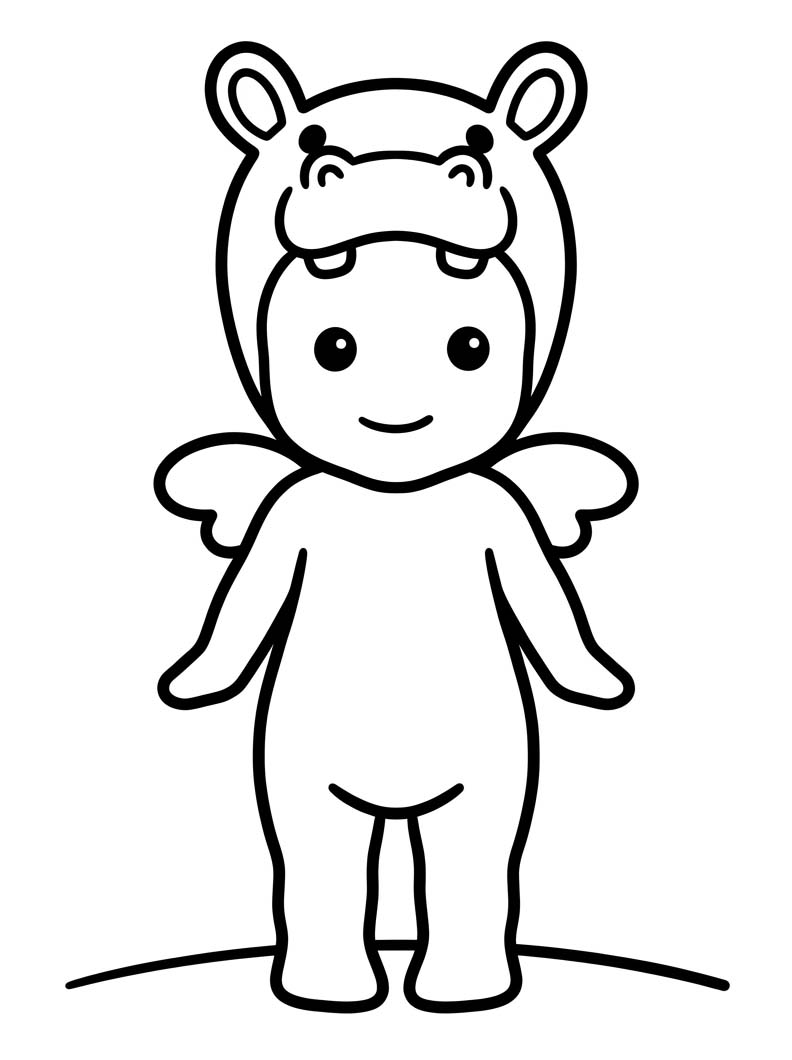 Çizmek Sonny Angel basit Boyama Sayfası