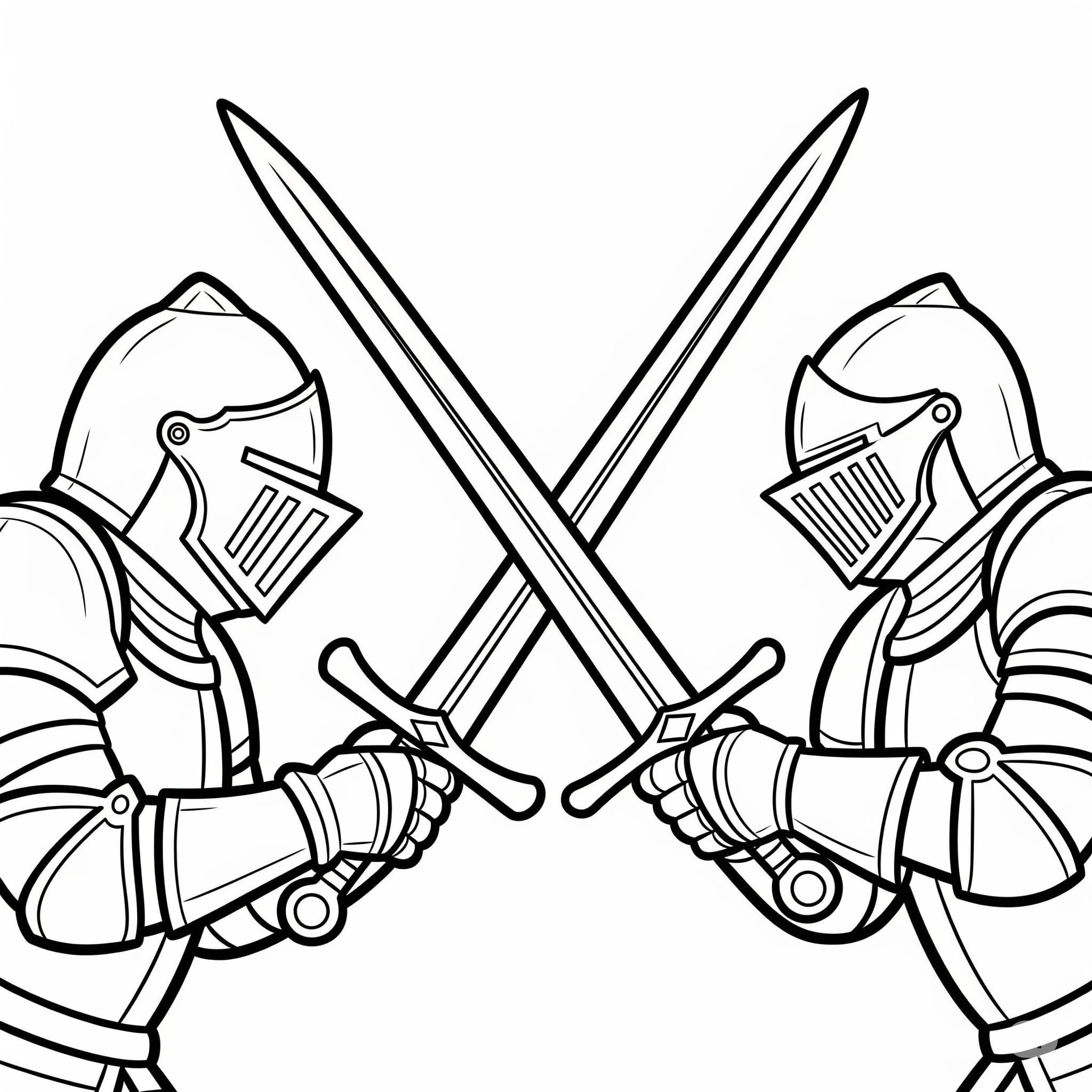 Çizmek Şövalye basit Boyama Sayfası