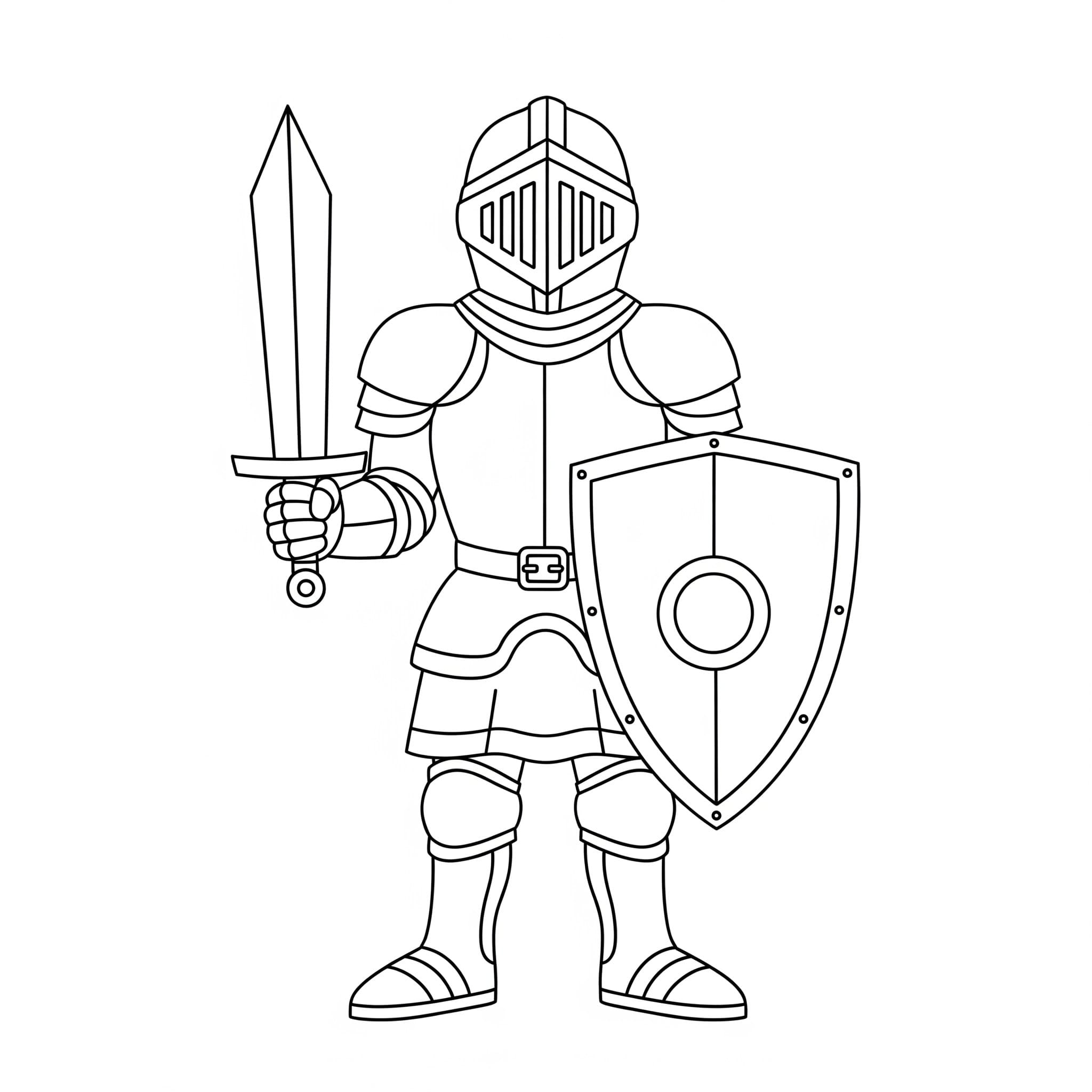 Çizmek Şövalye çocuklar için yazdırılabilir Boyama Sayfası
