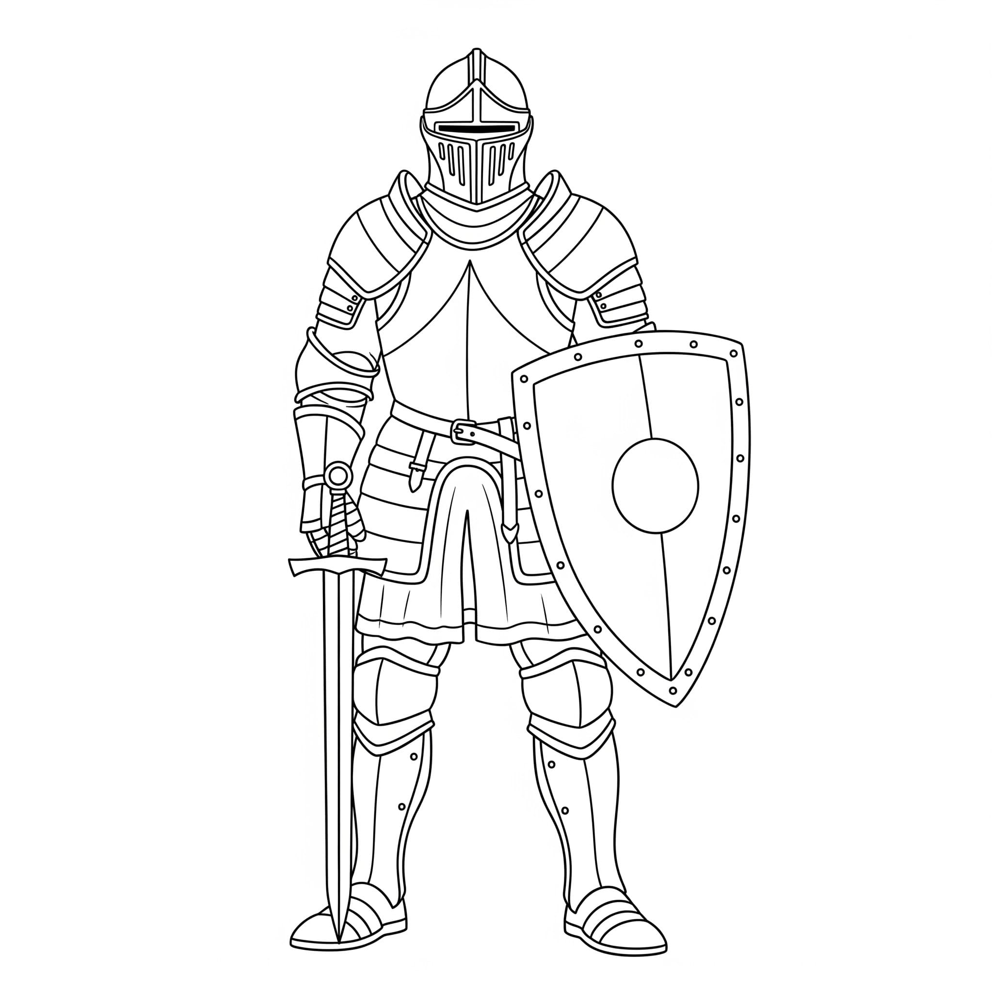 Çizmek Şövalye kolay Boyama Sayfası