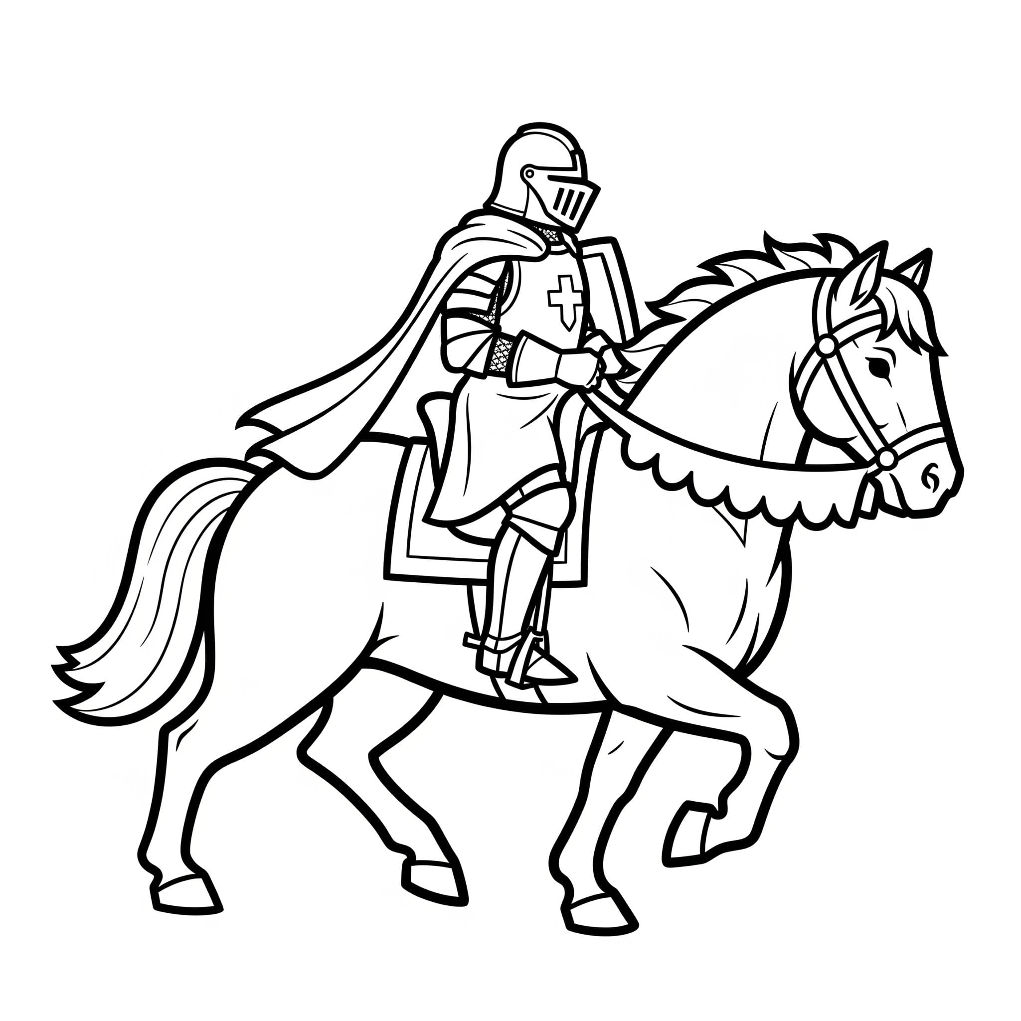 Çizmek Şövalye ücretsiz yazdırılabilir Boyama Sayfası