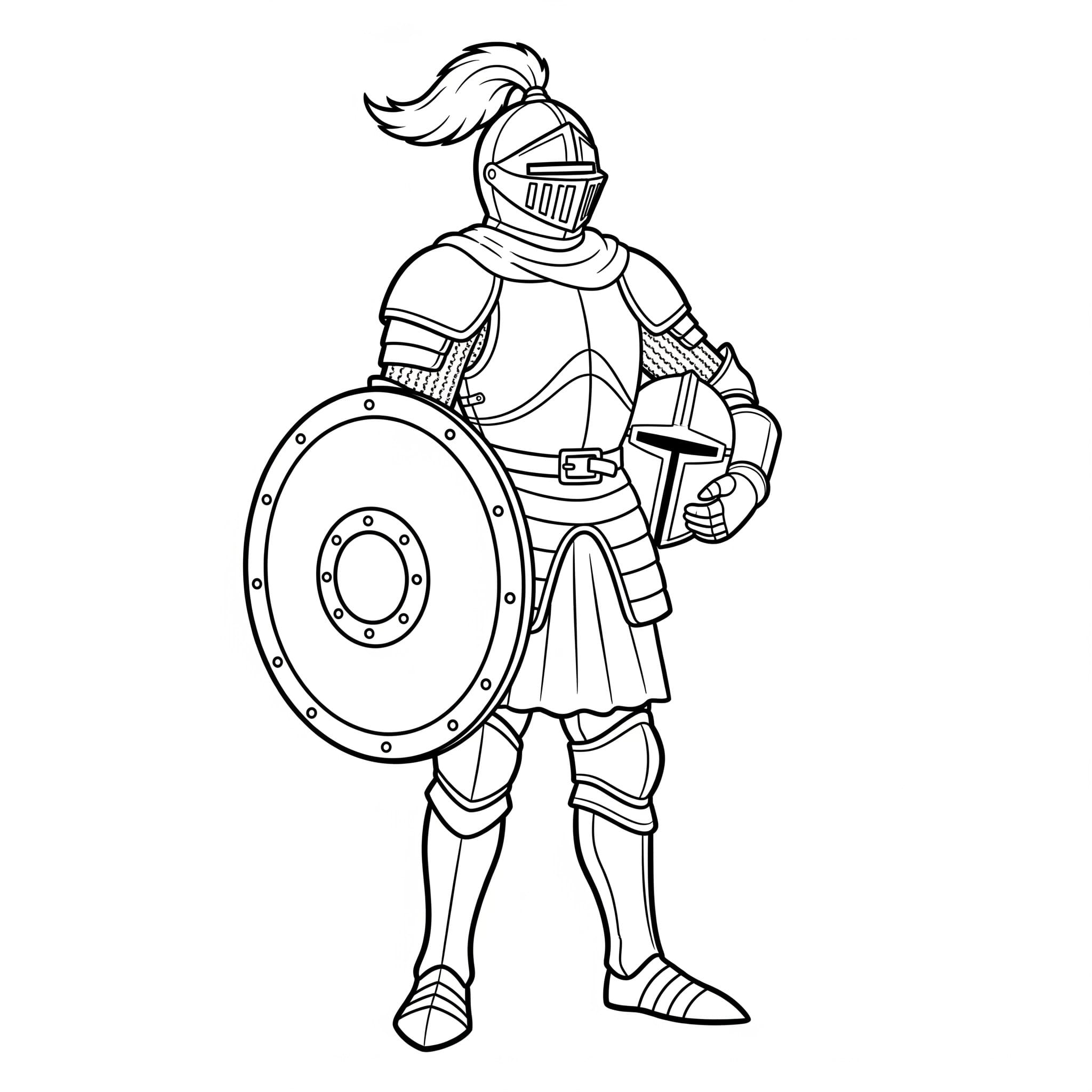 Çizmek Şövalye ücretsiz Boyama Sayfası