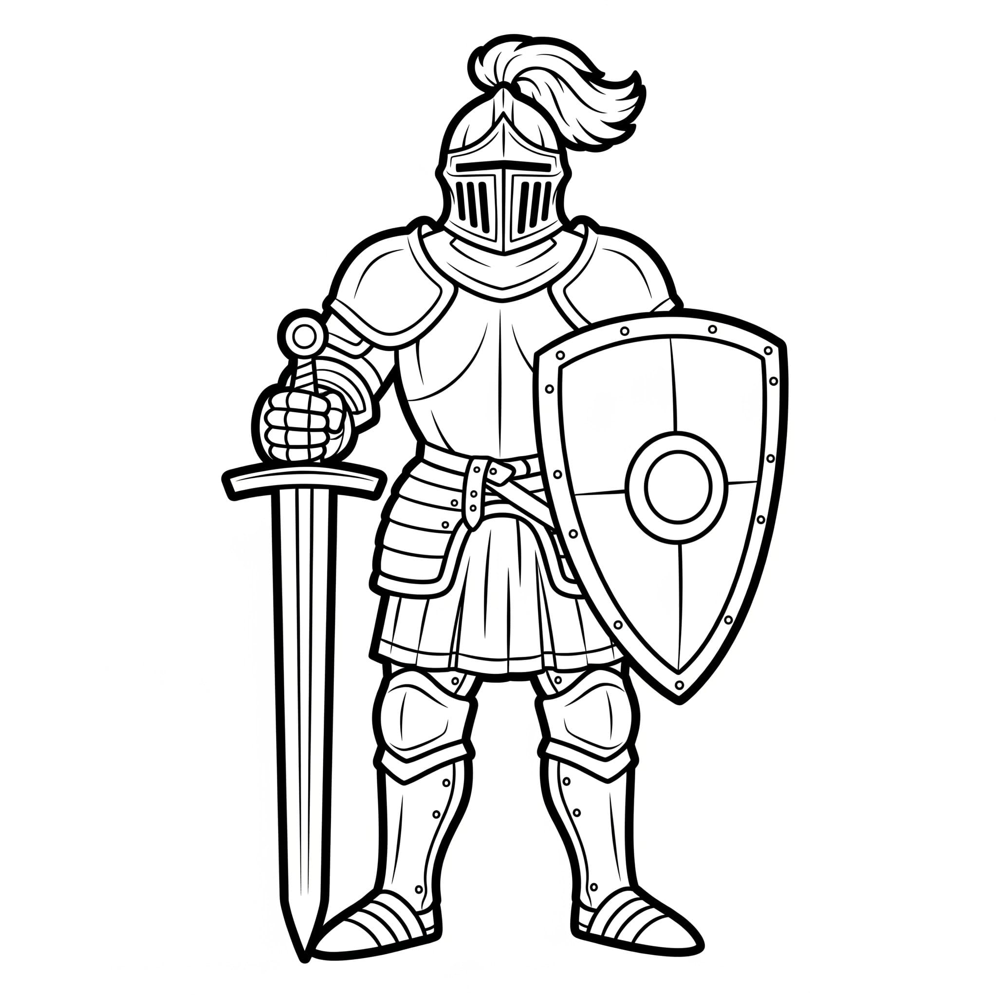 Çizmek Şövalye yazdırılabilir Boyama Sayfası