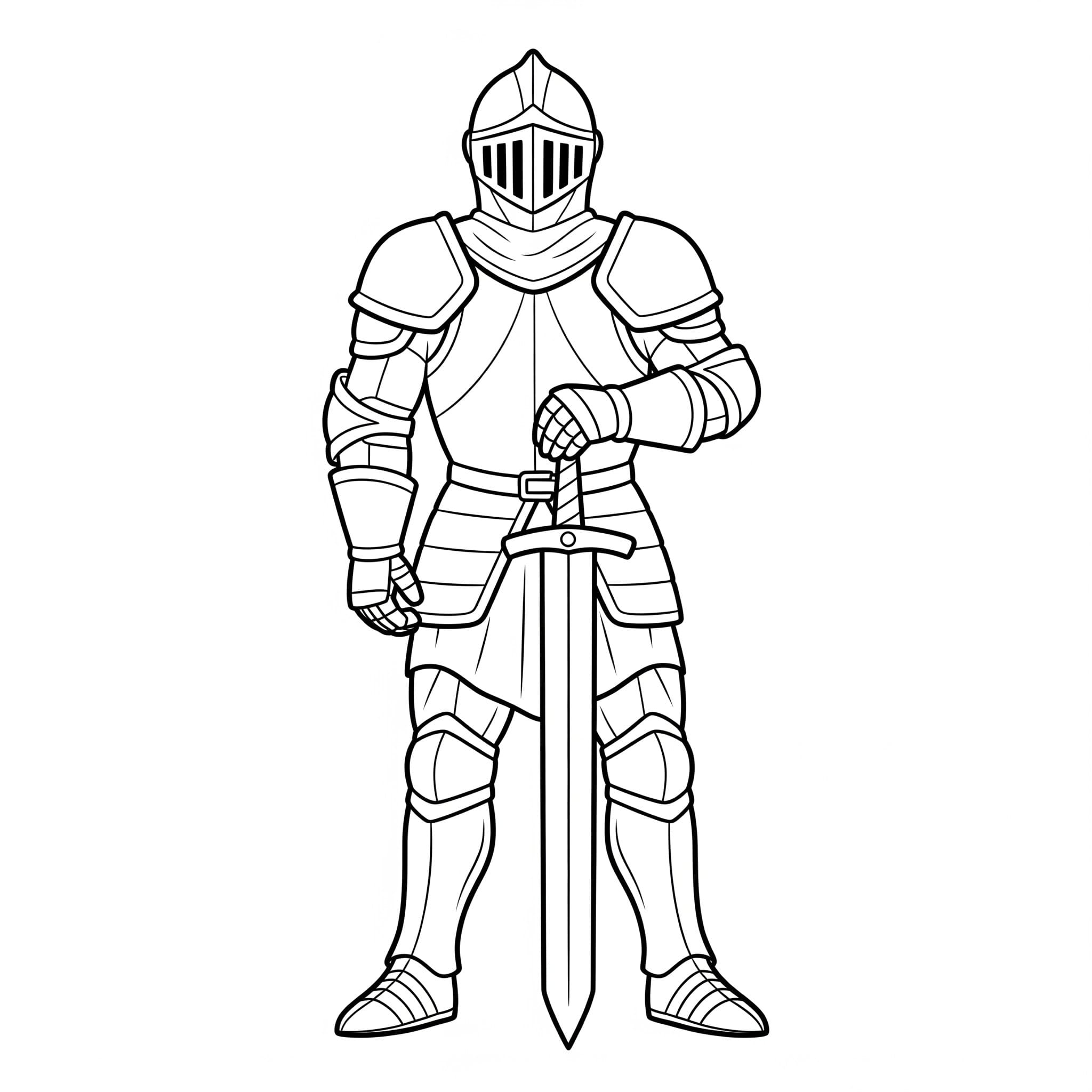 Çizmek Şövalye Boyama Sayfası