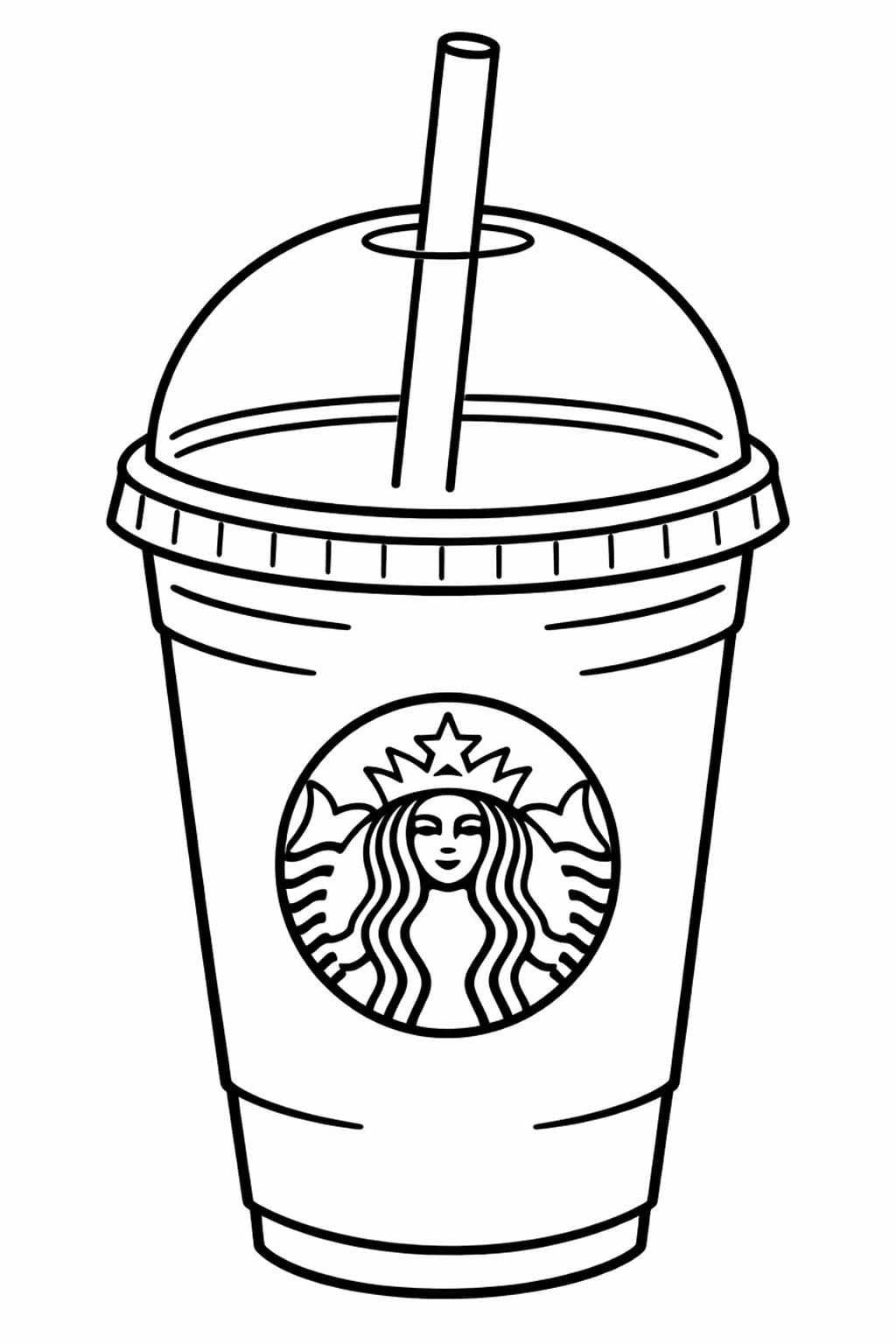 Çizmek Starbucks Kolay Boyama Sayfası