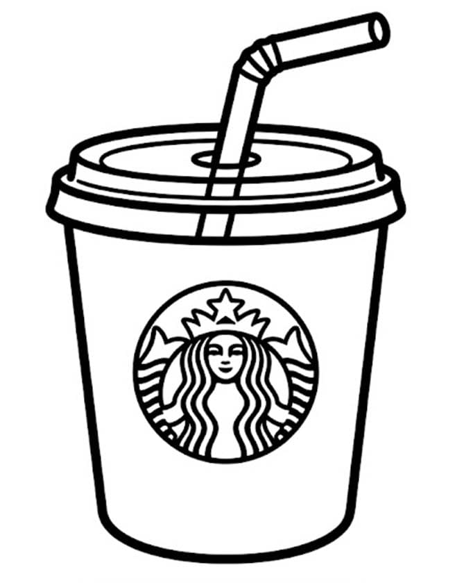 Çizmek Starbucks basit Boyama Sayfası