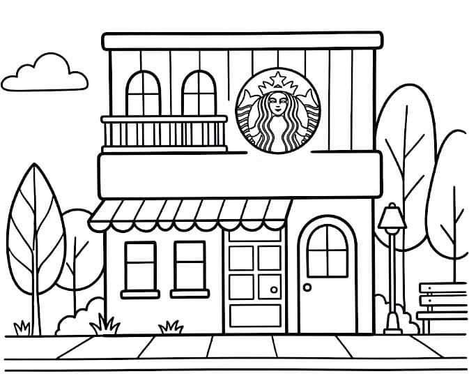Çizmek Starbucks yazdırılabilir Boyama Sayfası