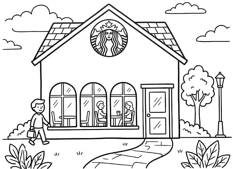 Çizmek Starbucks Boyama Sayfası