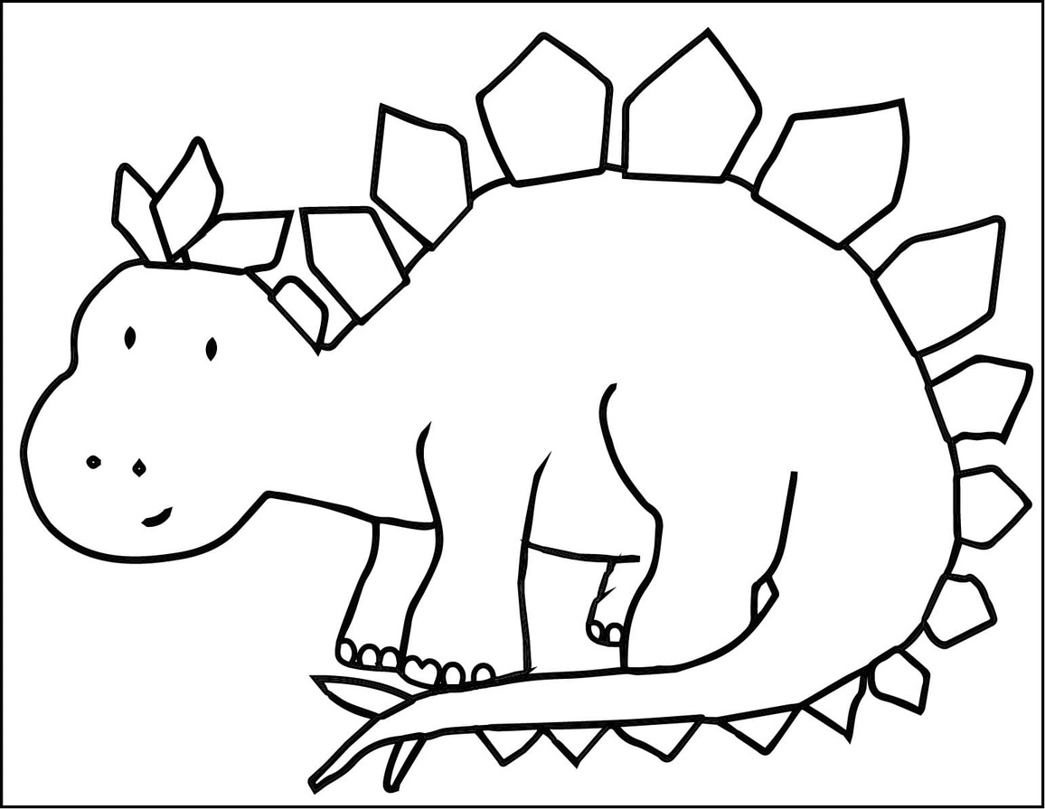 Çizmek Stegosaurus kolay Boyama Sayfası
