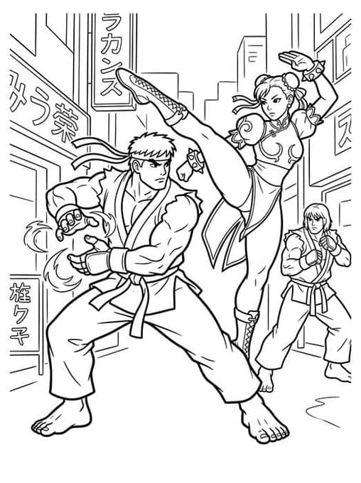 Çizmek Street Fighter ücretsiz Boyama Sayfası